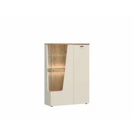 Vitrina Cut Out CTUV02L, 95x40x148 h cm, Pal Melaminat, Stejar Evoke/Casmir