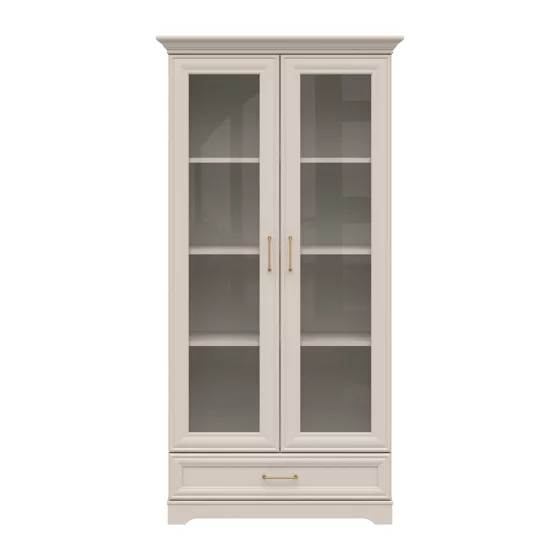 Vitrina Flandra 2 Usi + Sertar, REG2W1S, 99.5x47x197 h cm, Pal Melaminat/MDF Casmir/Stejar Mauvella picture - 1