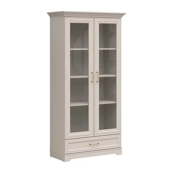 Vitrina Flandra 2 Usi + Sertar, REG2W1S, 99.5x47x197 h cm, Pal Melaminat/MDF Casmir/Stejar Mauvella picture - 2