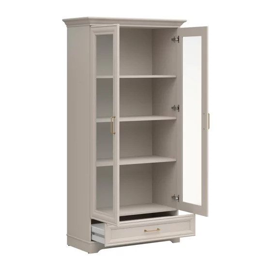 Vitrina Flandra 2 Usi + Sertar, REG2W1S, 99.5x47x197 h cm, Pal Melaminat/MDF Casmir/Stejar Mauvella picture - 3