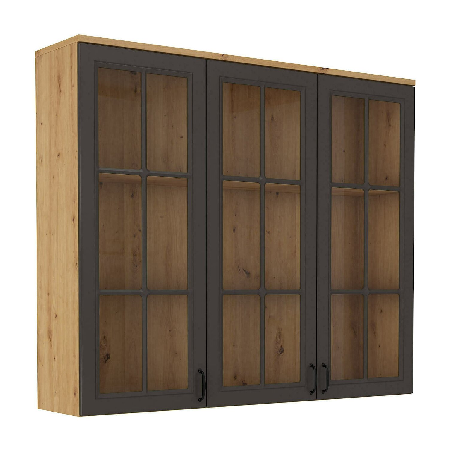 Vitrina flawia 3 usi whar150 grafit