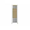 Vitrina Lazio LAZV02, 65.5x40x201.2 h cm, Pal Melaminat/MDF, Alb Alpin/Alb Lucios picture - 2
