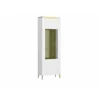 Vitrina Lazio LAZV02, 65.5x40x201.2 h cm, Pal Melaminat/MDF, Alb Alpin/Alb Lucios picture - 1