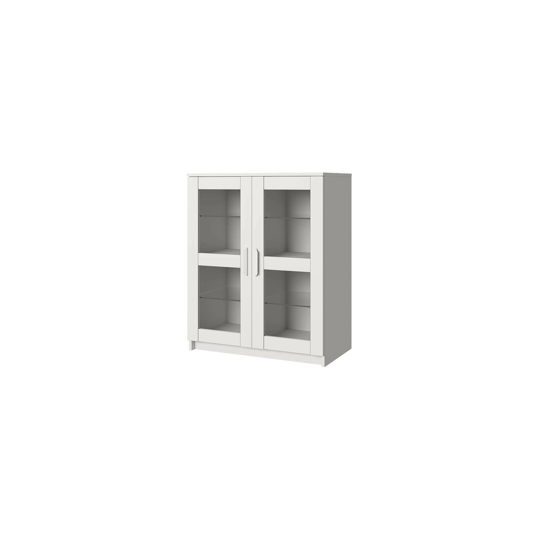 Vitrina mica cu 2 usi skagen, 78x42.2x95 cm, alb mat
