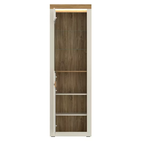Vitrina Naxxar NAXV01, 64.2x39.6x204.5 h cm, Pal Melaminat/PVC, Stejar Piatra/Casmir picture - 2