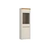 Vitrina Naxxar NAXV01, 64.2x39.6x204.5 h cm, Pal Melaminat/PVC, Stejar Piatra/Casmir picture - 1