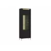 Vitrina Norica LAZF01, 65.5x40x201.2 h cm, Pal Melaminat/MDF, Negru/Auriu picture - 1