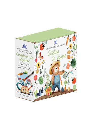 Gradina de legume - Puzzle magic de colorat cu apa