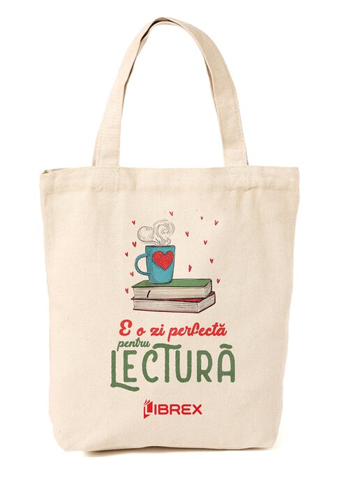 Sacosa eco bumbac - o zi perfecta pentru lectura