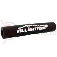 Aparator invelis cablu - ALLIGATOR - HPR12BK, silicon, serration type / 5 x 40, negru