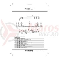 Ax Shimano FH-C201 complete quick release 166mm (6-17/32)