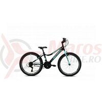 Bicicleta Capriolo 24 Diavolo DX black-turquise 13
