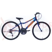 Bicicleta copii Neuzer Bobby Revo - 24” 18v Albastru Royal/Portocaliu-Albastru