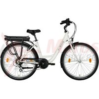 Bicicleta electrica M-Bike E-Cityline 728, semimatt white 28'