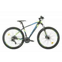 Bicicleta MTB Sprint Maverick 27.5 Negru Mat/Cyan/Verde Neon