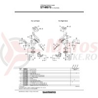 Capac inferior Shimano ST-M975 stanga & suruburi