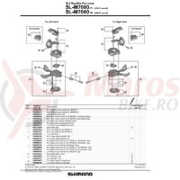Capac maneta de schimbator Shimano SL-M7000-11R dreapta fara indicator