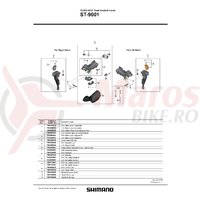 Capac maneta Shimano ST-9001 dreapta & suruburi