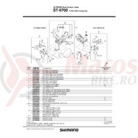 Capac superior fara mecanism Shimano ST-6700 dreapta & suruburi