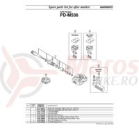 Catadioptrii pedale Shimano PD-M536 SM-PD57