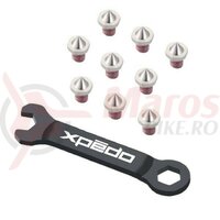 Cuie schimbabile Xpedo Spike XRKC9, 50 buc plus cheie (compatibile pedale Xpedo) AM