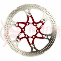 Disc frana FX16 ø160mm 108g cu prindere in 6 suruburi, Rosu