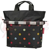Geanta spate portbagaj, Klickfix, 34X31X17,5 cm, neagra cu buline multicolore