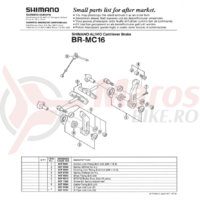 Hooking link fixing bolt Shimano BR-MC16 M6x13.5