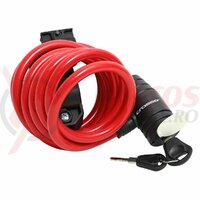 Incuietoare cablu CROSSER CL-369 10x1800mm rosu - cu suport
