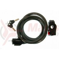 Incuietoare cablu CROSSER CL-823 12x1800mm - Negru