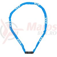 Incuietoare cu lant Axa Rigid RCC 120cm/3,5mm albastru cu cifru
