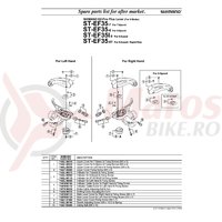 Indicator Shimano ST-EF35 dreapta 8v & suruburi