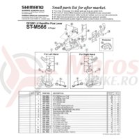 Indicator Shimano ST-M566 stanga