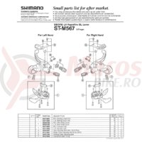 Indicator Shimano ST-M567 stanga
