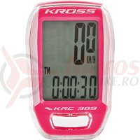 Kilometraj Kross KRC 309 9-functii wired white/pink