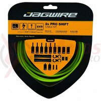 Kit bowden schimbator Jagwire 2 x Pro (PCK502) diam.4mm Lex-SL / STS-PS Pro Polished, verde organic, 3200mm (include toate piesele necesare montarii) AM