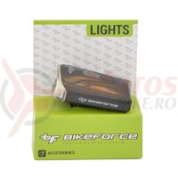 Lampa fata BikeForce Krypton black 3 functii USB