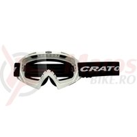 Ochelari MTB Cratoni C-Rage white gloss, transparent lenses
