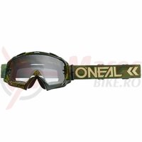 Ochelari O'Neal B-10 Goggle CAMO V.22 military green - clear