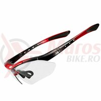Ochelari ROCKBROS frameless, photochromic UV400, negru-rosu