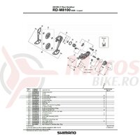 Opritor protectie Shimano RD-M8100