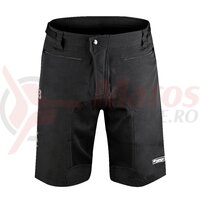 Pantaloni Force MTB-11 cu sub-pantaloni cu bazon Negri