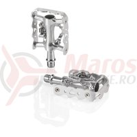 Pedale XLC SPD PD-S20 double side silver