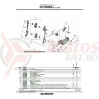 Placa interioara Shimano RD-R8000-SS