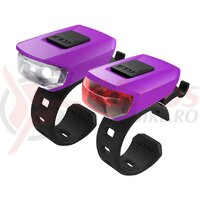 Set lumini Kellys Vega USB, purple