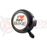 Sonerie Bikefun I Love My Bike neagra