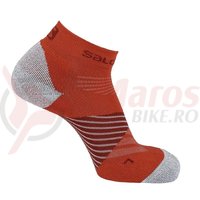 Sosete alergare Salomon Speed Pro DX+SX biking red/fiery red unisex