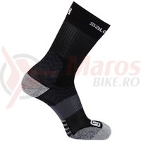 Sosete drumetie Salomon Outpath Mid DX+SX black/forged iron unisex