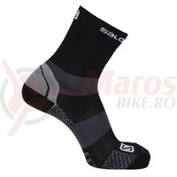 Sosete drumetie Salomon Quest Mid DX+SX black/forged iron unisex