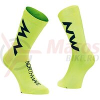 Sosete Northwave Extreme Air Mid, Yellow Fluo/Black
